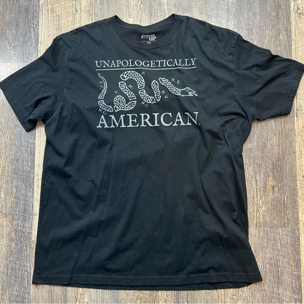 Ranger Up Unapologetically American Men's Black Short Sleeve T-shirt Size XXL
